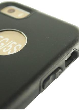 Чехол на apple iphone 5/5s/se задняя крышка металлическая/черный2 фото
