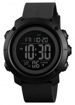 Годинник наручний чоловічий skmei 1426bkbk black-black, годинник тактичний протиударний. колір: чорний