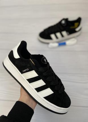 Кроссовки adidas campus черно-белые