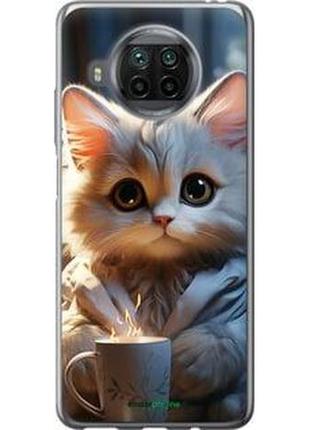 Чехол на xiaomi mi 10t lite white cat "5646u-2097-2448"