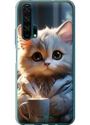 Чохол на huawei honor 20 pro білий кіт "5646t-1702-2448"