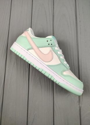 Nike sb dunk low white mint pink