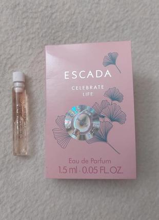 Женская парфюмированная вода пробник escada celebrate life