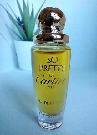 So pretty cartier, вінтажна мініатюра, парфумована вода, 4 мл