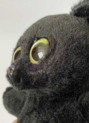Мягкая игрушка чёрная пантера с блестящими глазами4 фото