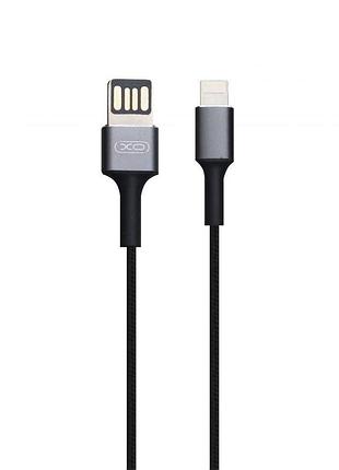 Тканинний кабель usb xo nb116 usb - lightning чорний