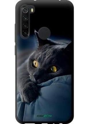 Чохол на xiaomi redmi note 8 димчастий кіт "825b-1787-2448"