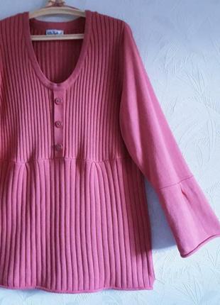 Тёплый свитерок оригинального дизайна, 56-58-60, хлорок,  акрил, ulla popken3 фото