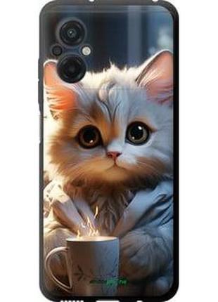 Чехол на xiaomi poco m5 white cat "5646b-2767-2448"