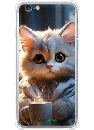 Чехол на iphone 6s plus white cat "5646sp-91-2448"
