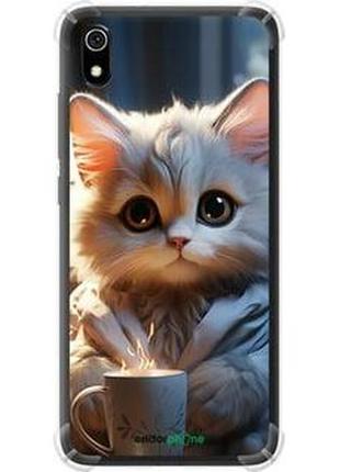 Чехол на xiaomi redmi 7a white cat "5646sp-1716-2448"1 фото