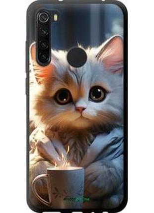 Чехол на xiaomi redmi note 8 white cat "5646b-1787-2448"