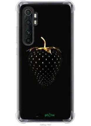 Чохол на xiaomi mi note 10 lite чорна полуниця "3585sp-1937-2448"