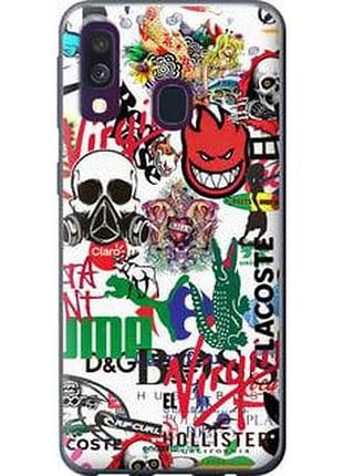 Чохол на samsung galaxy a40 2019 a405f many different logos "4022t-1672-2448"