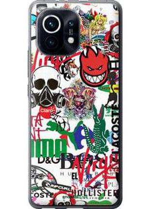 Чехол на xiaomi mi 11 many different logos "4022u-2253-2448"