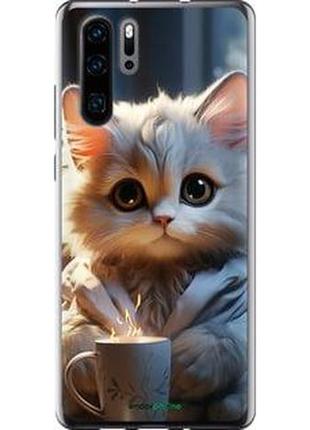 Чехол на huawei p30 pro white cat "5646u-1621-2448"