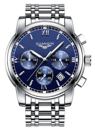 Чоловічий наручний годинник guanquin liberty, з металевим ремінцем, класичний, кварцовий d c