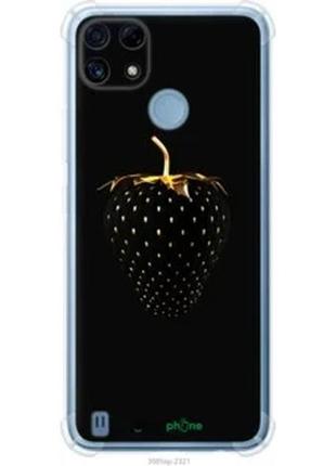 Чохол на realme c21 чорна полуниця "3585sp-2321-2448"