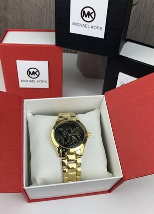 Женские наручные часы michael kors качественные . брендовые часы с браслет золотистые серебристые7 фото