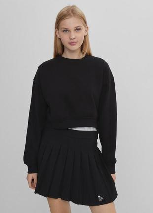 Мини юбка черная тренд bershka zara mango