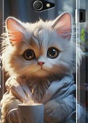 Чехол на sony xperia m2 dual d2302 white cat "5646m-61-2448"