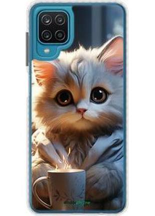 Чехол на samsung galaxy a12 a125f white cat "5646pc-2201-2448"