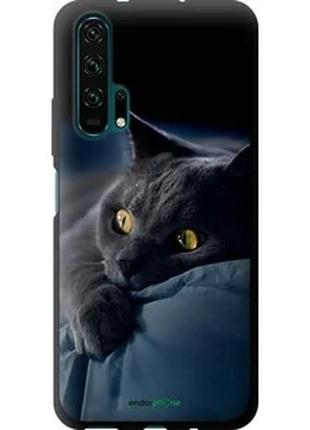 Чехол на huawei honor 20 pro дымчатый кот "825b-1702-2448"1 фото