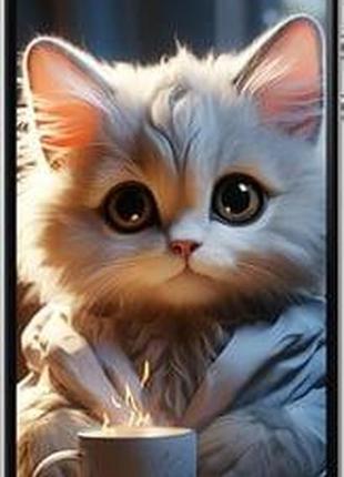 Чехол на iphone 4 white cat "5646t-15-2448"