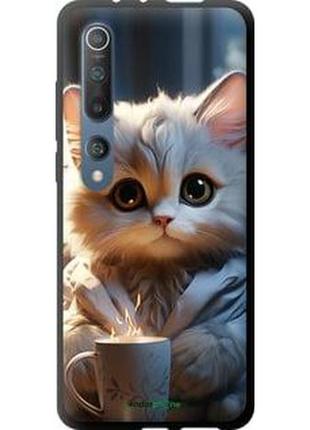 Чехол на xiaomi mi 10 white cat "5646b-1860-2448"