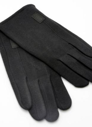 Мужские перчатки трикотаж, черные мужские перчатки, перчатки fashion cloves