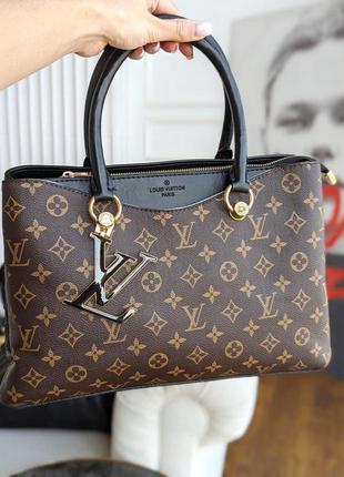 Сумка louis vuitton handbag велика корич.+чорний