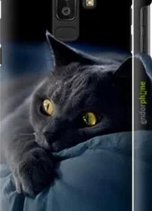 Чохол на samsung galaxy j8 2018 димчастий кіт "825m-1511-2448"