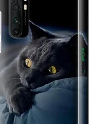 Чохол на xiaomi mi note 10 lite димчастий кіт "825m-1937-2448"