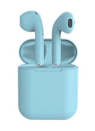 Бездротові bluetooth навушники вкладиші з вбудованим чипом jl d8 inpods 12 блакитні