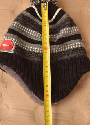 Оригінальна тепла зимова шапочка тачки mcqueen з німеччини / на голову до 50 см10 фото