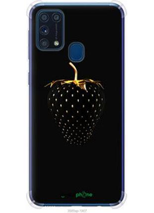 Чохол на samsung galaxy m31 m315f чорна полуниця "3585sp-1907-2448"