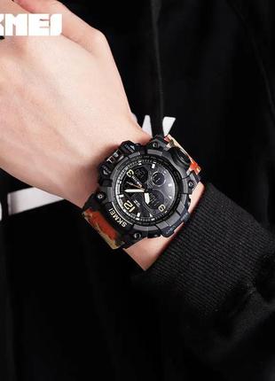 Часы для мужчины skmei 1155bag | часы наручные электронные тактические | часы km-363 армейские оригинал