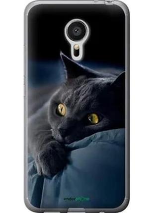 Чехол на meizu mx5 дымчатый кот "825t-105-2448"