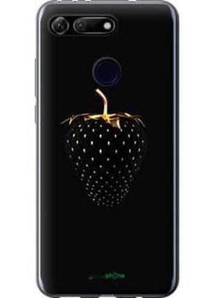 Чохол на huawei honor view 20 чорна полуниця "3585u-1645-2448"