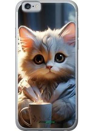 Чохол на iphone 6s білий кіт "5646t-90-2448"