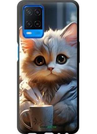 Чехол на oppo a54 white cat "5646b-2306-2448"