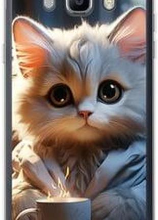Чохол на samsung galaxy j7 (2016) j710f білий кіт "5646sp-263-2448"