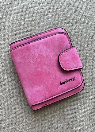 Baellerry forever mini/жіночий замшевий гаманець, baellerry foreve рожевий