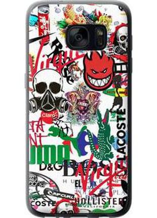 Чехол на samsung galaxy s7 g930f many different logos "4022t-106-2448"