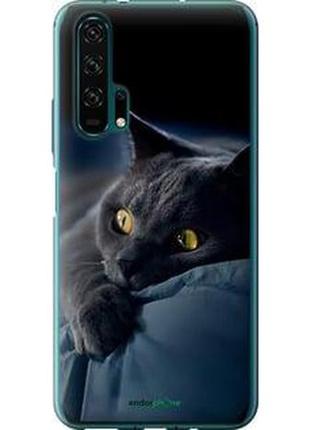 Чехол на huawei honor 20 pro дымчатый кот "825t-1702-2448"