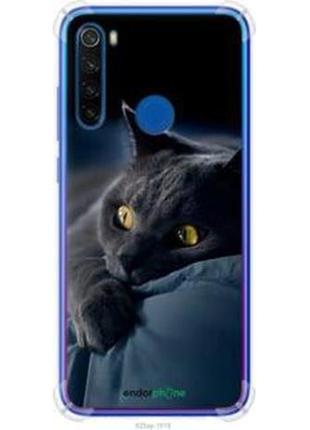 Чехол на xiaomi redmi note 8t дымчатый кот "825sp-1818-2448"