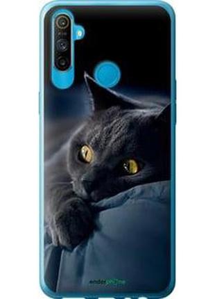 Чохол на realme c3 димчастий кіт "825u-1889-2448"