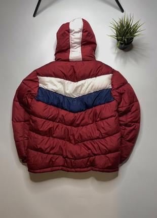 Зимняя куртка утепленная пуховик синтипон красный м размер с капюшоном10 фото