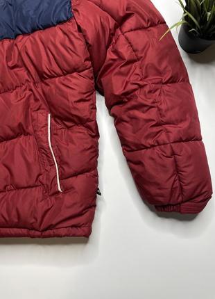 Зимняя куртка утепленная пуховик синтипон красный м размер с капюшоном7 фото