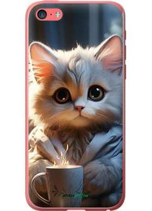Чехол на iphone 5c white cat "5646t-23-2448"